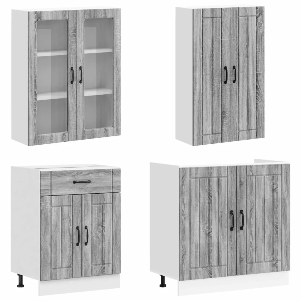 Unità Cucina LUCCA 8 pcs Sonoma grigio Legno ingegnerizzato 3438483 - Image 2