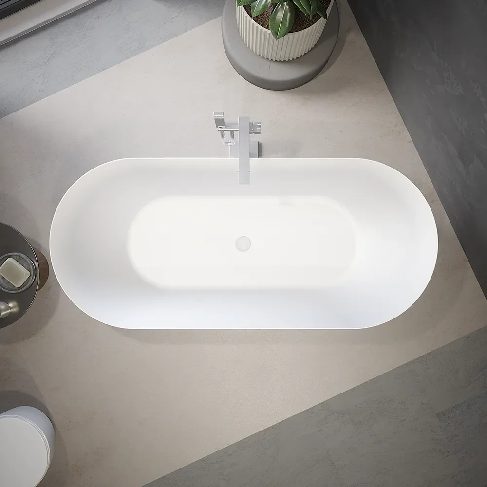 Vasca da bagno freestanding 170cm in acrilico bianco opaco | Atena - Image 3