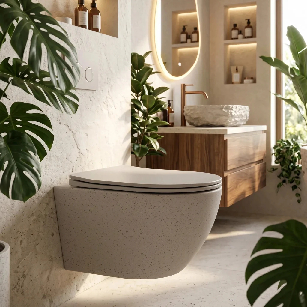 Vaso Wc Sospeso Rea Carlo Mini Tornado Greige - Image 2