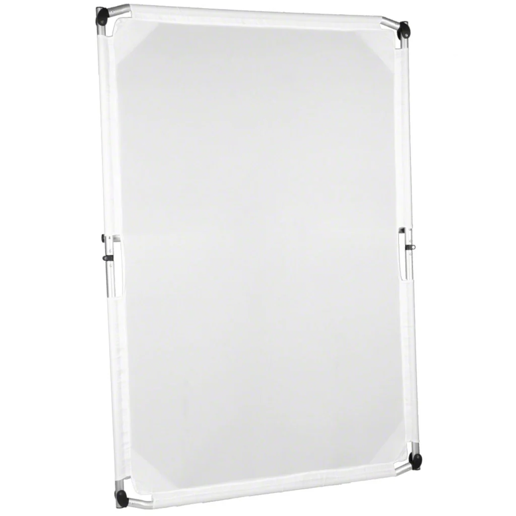 Vela a luce diffusa - 100 x 150 cm - Con telaio pieghevole in alluminio e borsa - Riflettore per fotografia in studio e in esterni - Image 6