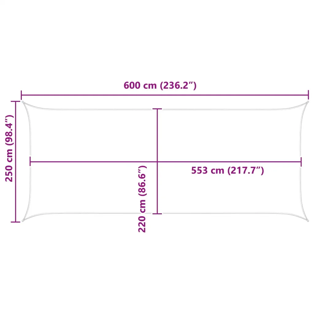 Vela da ombra solare Tortora 6 x 2,5 m 100% Poliestere Oxford 42031015 - Image 10