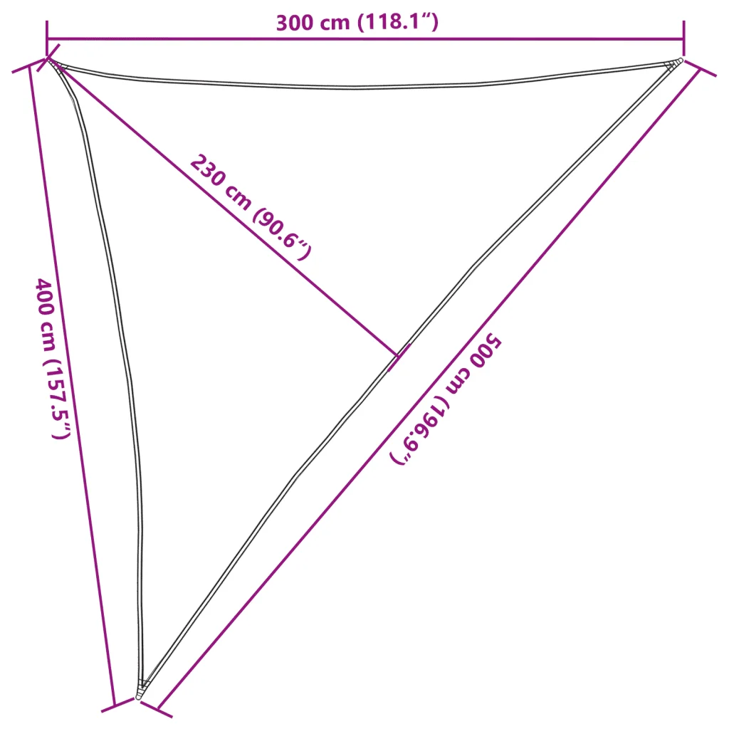 Vela Parasole 160 g/m² Antracite 3x4x5 m in HDPE 311091 - Image 10