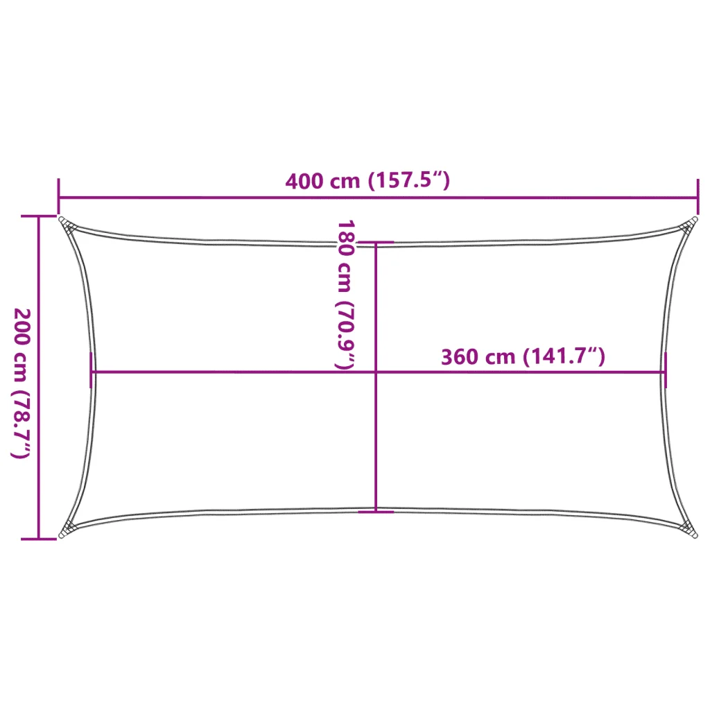 Vela Parasole 160 g/m² Blu 2x4 m in HDPE 311504 - Image 10