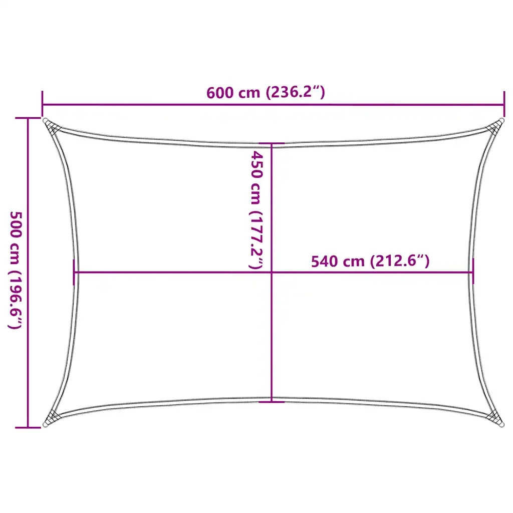 Vela Parasole 160 g/m² Grigio Talpa 5x6 m in HDPE 311411 - Image 10
