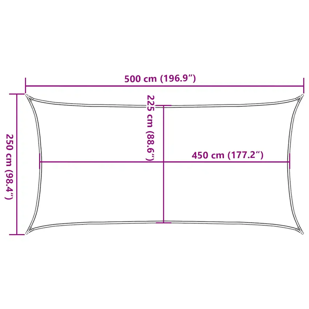 Vela Parasole 160 g/mÂ² Talpa 2,5x5 m in HDPE - Image 10