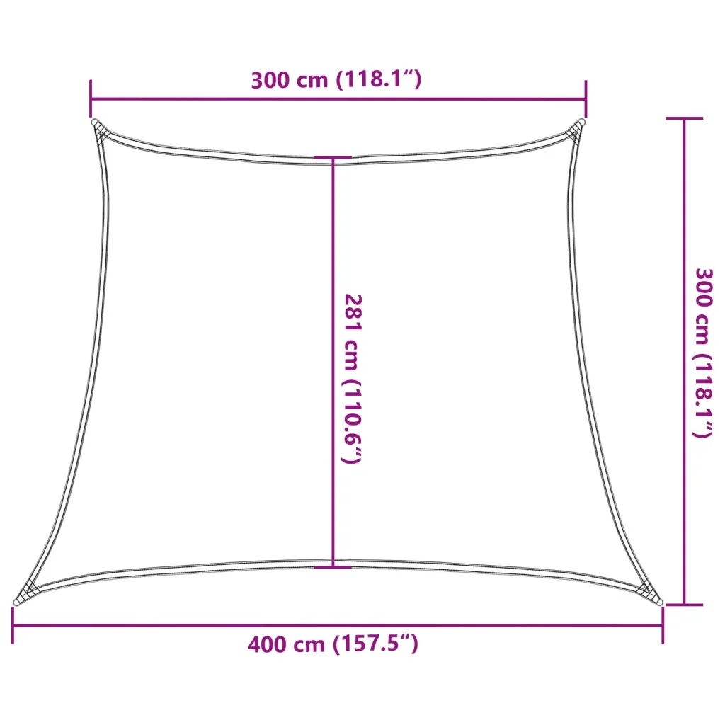 Vela Parasole 160 g/m² Verde Scuro 3/4x3 m in HDPE 311489 - Image 10
