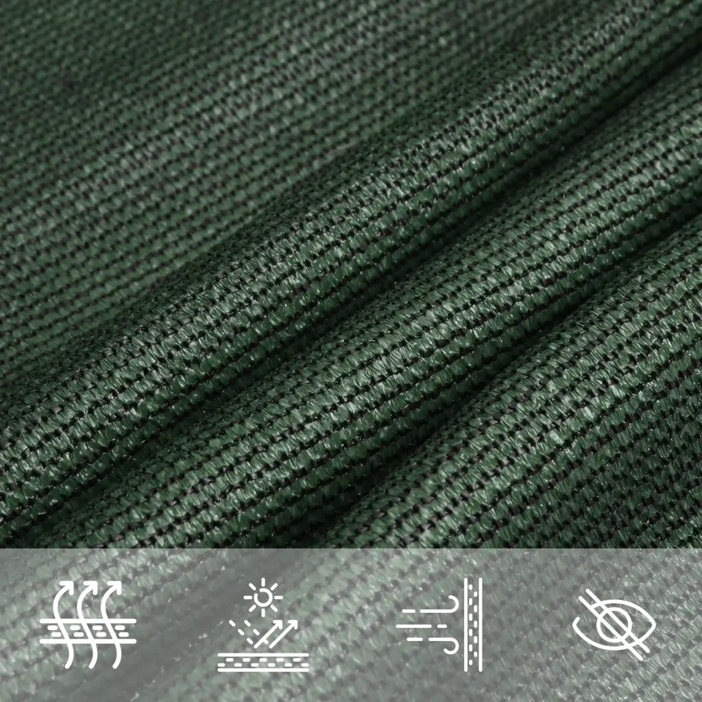 Vela Parasole 160 g/m² Verde Scuro 3/4x3 m in HDPE 311489 - Image 5