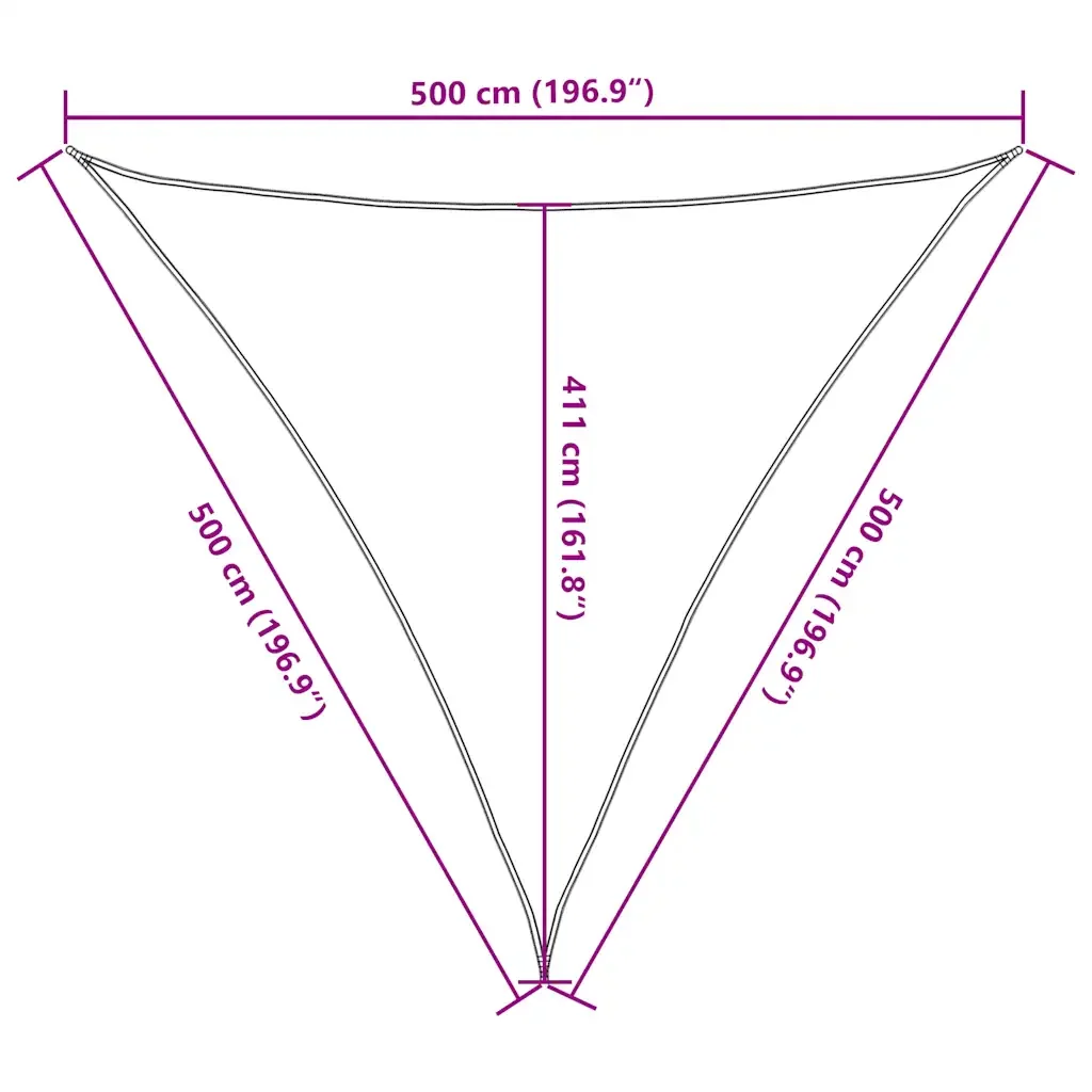 Vela Parasole 160 g/mÂ² Triangolare Blu 5x5x5 m in HDPE - Image 10
