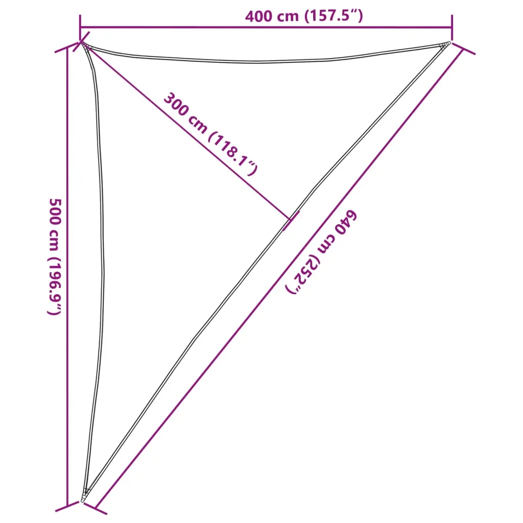 Vela Parasole Grigio Chiaro 4x5x6,4 m 100% Poliestere Oxford 4000926 - Image 10