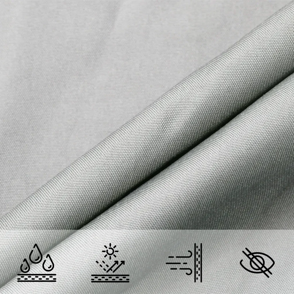 Vela Parasole Grigio Chiaro 4x5x6,4 m 100% Poliestere Oxford 4000926 - Image 7