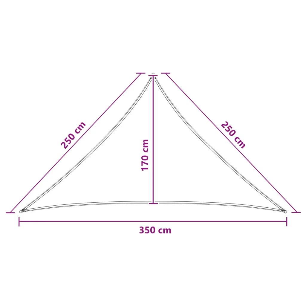 Vela Parasole | Telo Ombra | Vela da ombra 2,5 x 2,5 x 3,5 m HDPE - Image 8