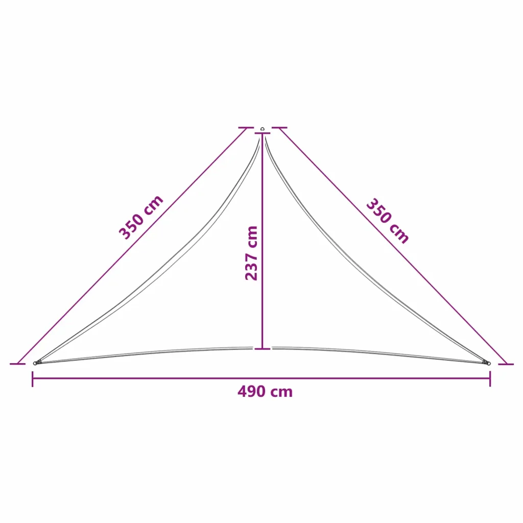 Vela Parasole | Telo Ombra | Vela da ombra 3,5 x 3,5 x 4,9 m HDPE - Image 8