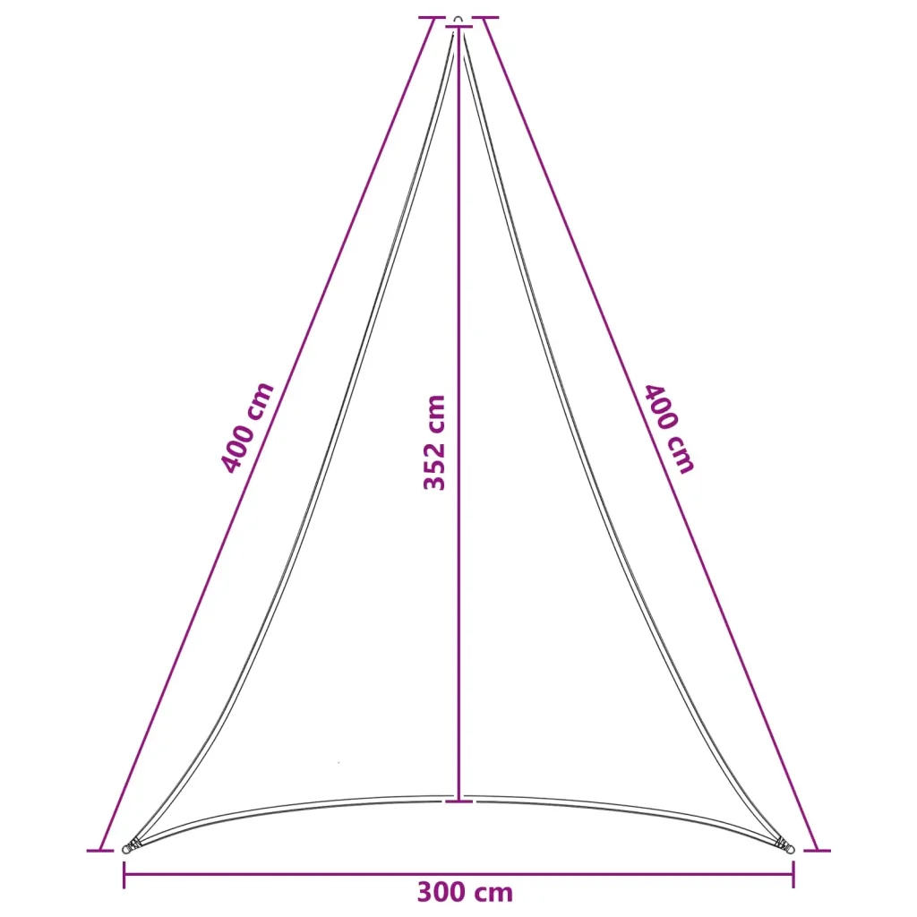 Vela Parasole | Telo Ombra | Vela da ombra 3 x 4 x 4 m HDPE - Image 8