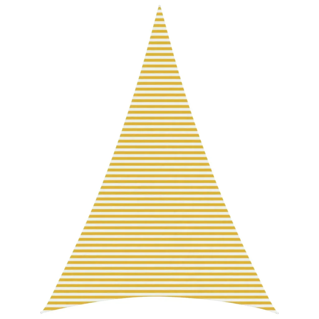 Vela Parasole | Telo Ombra | Vela da ombra 5 x 7 x 7 m HDPE Triangolare Giallo e Bianco - Image 2