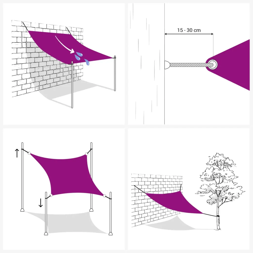 Vela Parasole | Telo Ombra | Vela da ombra 7 x 5 x 5 m HDPE - Image 6