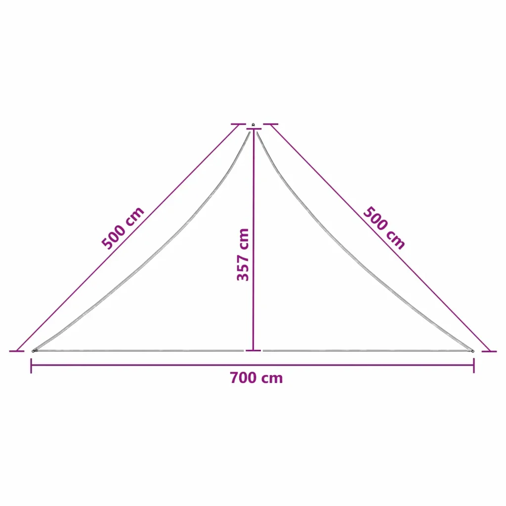 Vela Parasole | Telo Ombra | Vela da ombra 7 x 5 x 5 m HDPE - Image 8