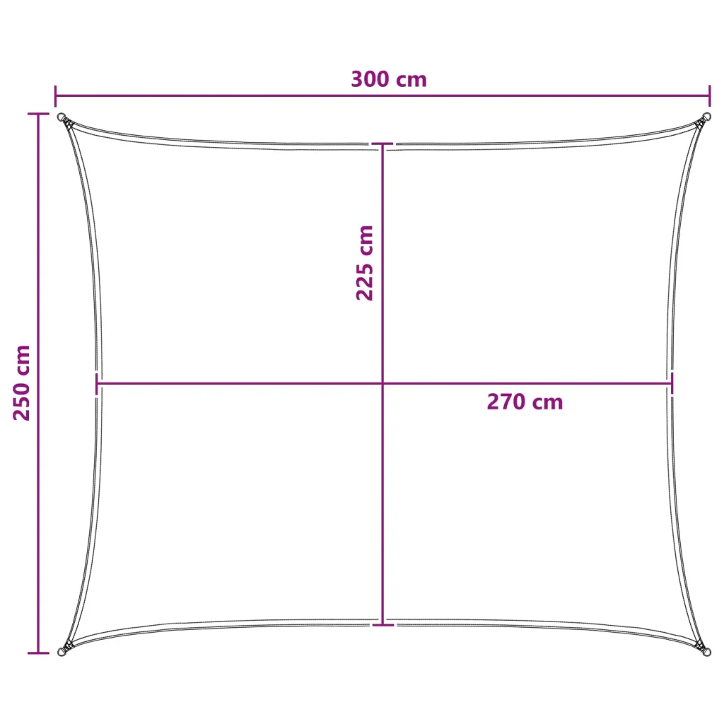 Vela Parasole | Telo Ombra | Vela da ombra Antracite e Bianco 2,5 x 3 m HDPE - Image 8