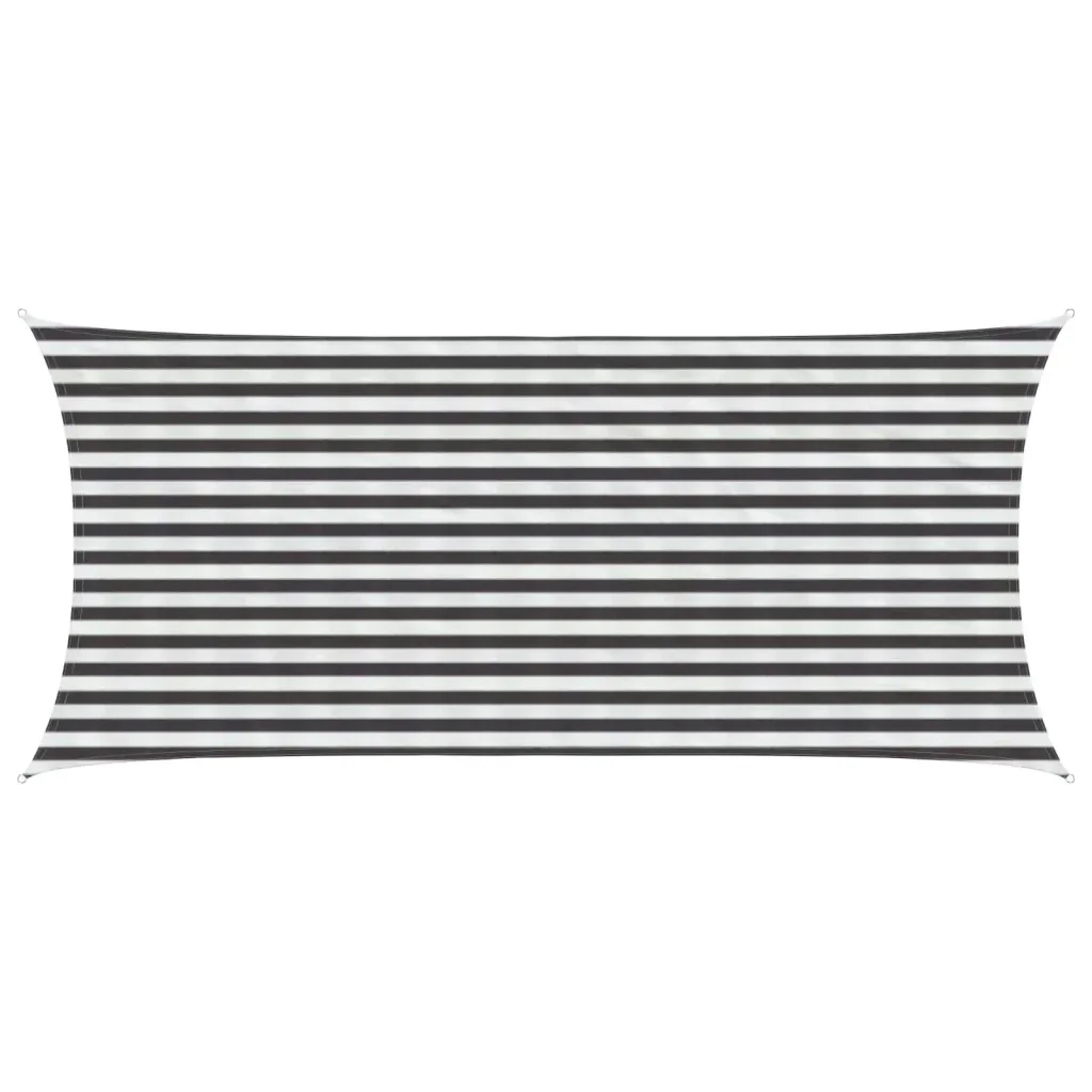 Vela Parasole | Telo Ombra | Vela da ombra Antracite e Bianco 2 x 5 m HDPE - Image 2