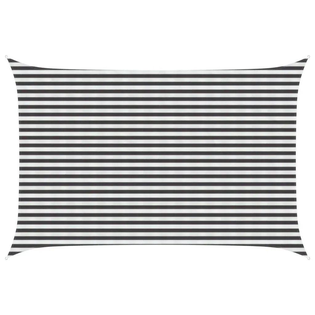 Vela Parasole | Telo Ombra | Vela da ombra Antracite e Bianco 3 x 4,5 m HDPE - Image 2