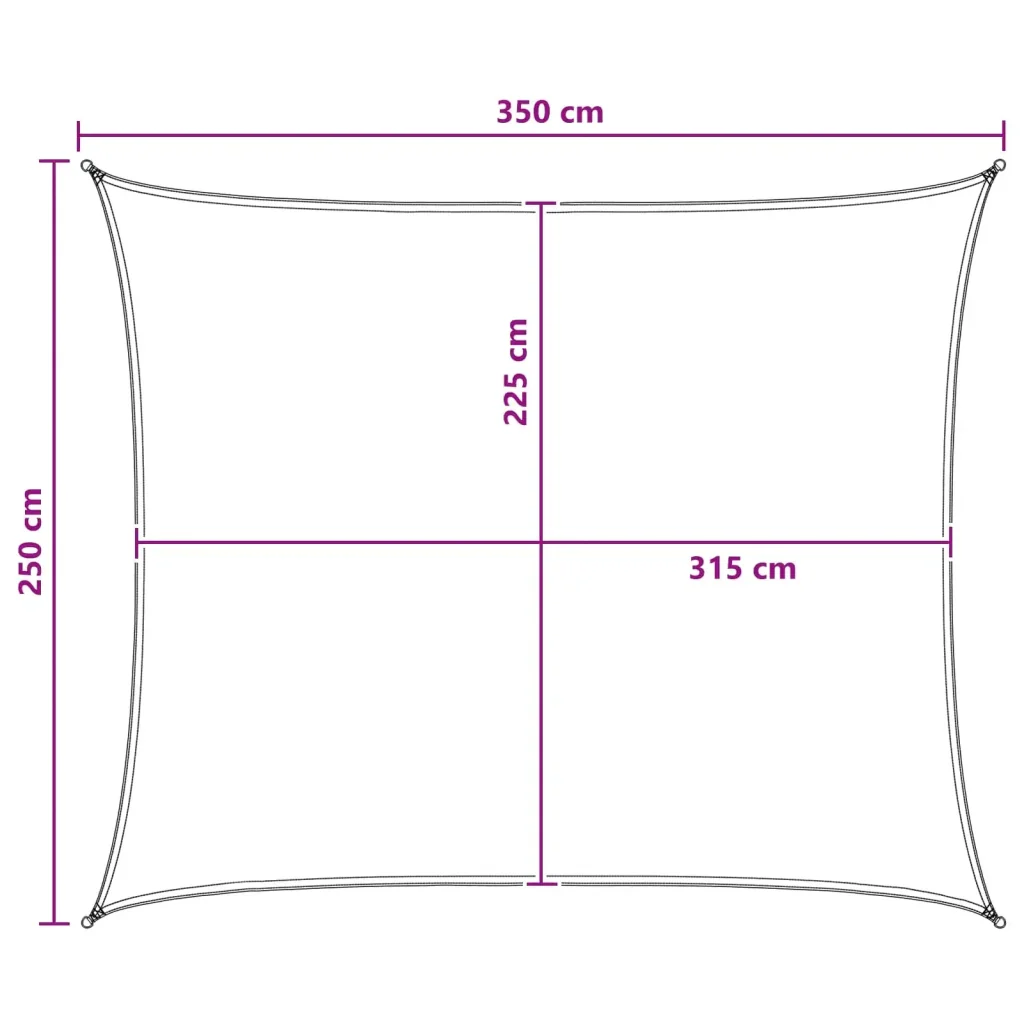 Vela Parasole | Telo Ombra | Vela da ombra Blu e Bianco 2,5 x 3,5 m HDPE - Image 8