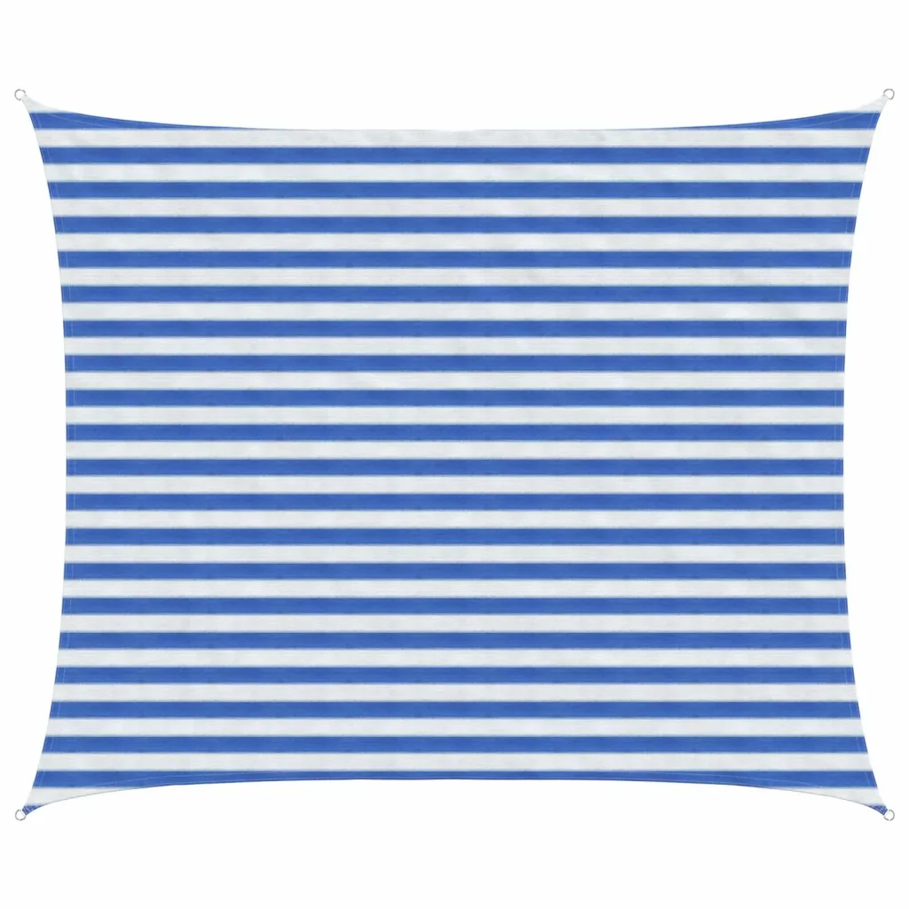 Vela Parasole | Telo Ombra | Vela da ombra Blu e Bianco 2,5 x 3 m HDPE - Image 2
