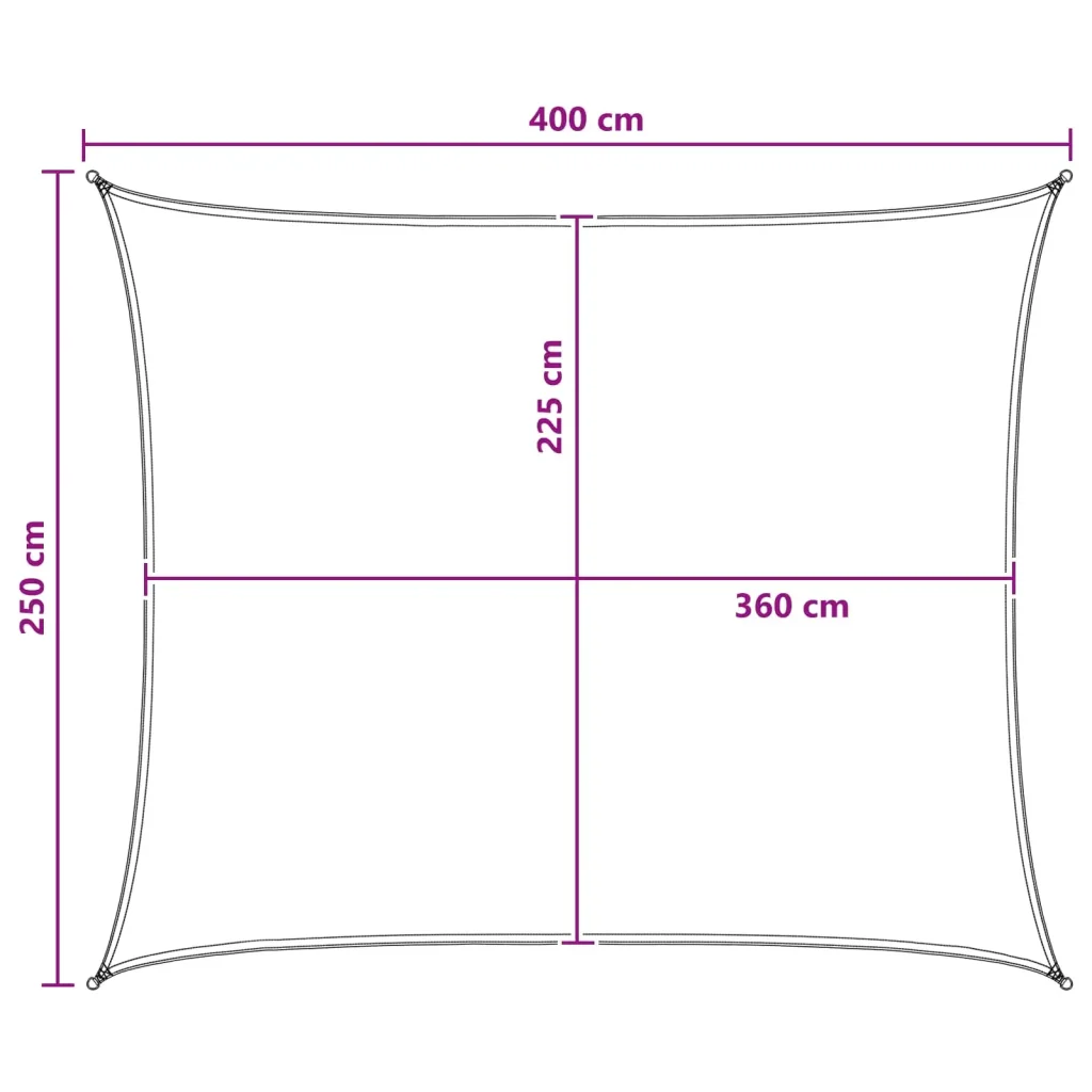 Vela Parasole | Telo Ombra | Vela da ombra Blu e Bianco 2,5 x 4 m HDPE - Image 8