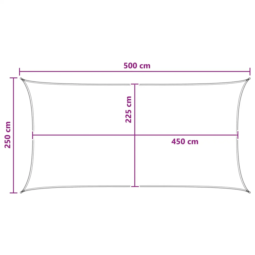 Vela Parasole | Telo Ombra | Vela da ombra Blu e Bianco 2,5 x 5 m HDPE - Image 8