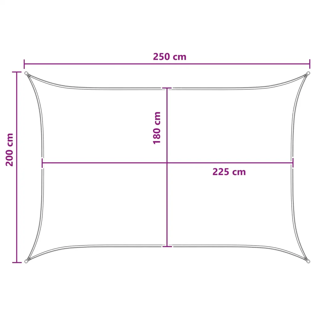 Vela Parasole | Telo Ombra | Vela da ombra Blu e Bianco 2 x 2,5 m HDPE - Image 8
