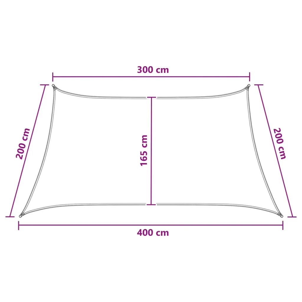 Vela Parasole | Telo Ombra | Vela da ombra Blu e Bianco 3 / 4 x 2 m HDPE - Image 8