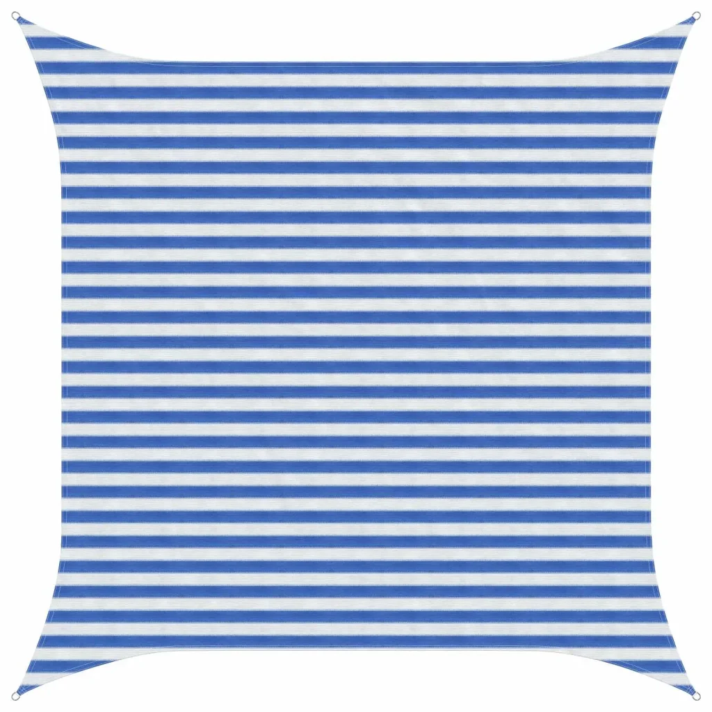 Vela Parasole | Telo Ombra | Vela da ombra Blu e Bianco 3,6 x 3,6 m HDPE - Image 2