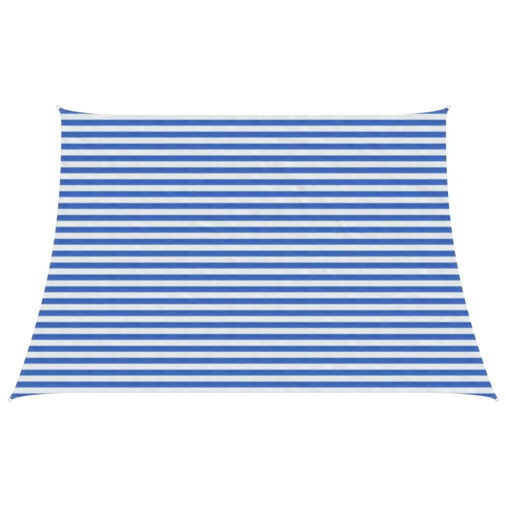 Vela Parasole | Telo Ombra | Vela da ombra Blu e Bianco 4 / 5 x 3 m HDPE - Image 2