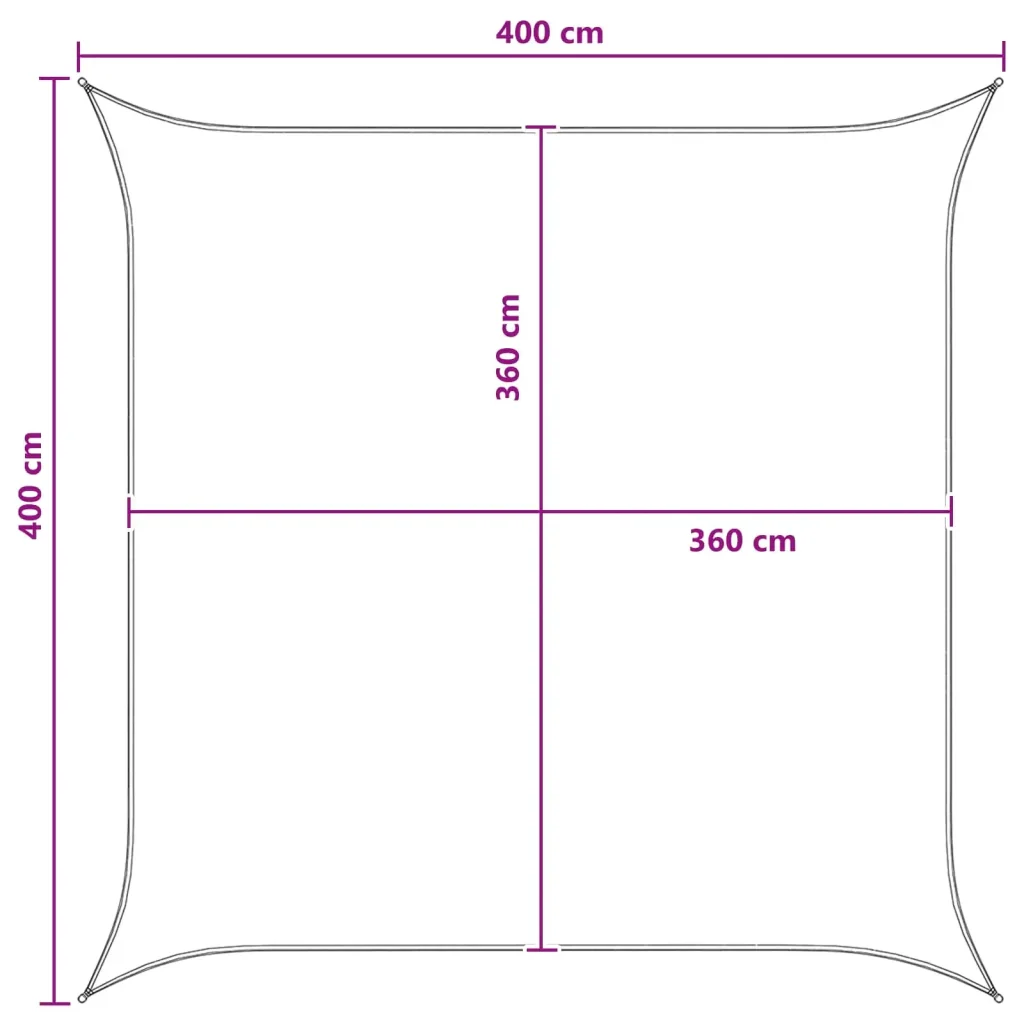 Vela Parasole | Telo Ombra | Vela da ombra Blu e Bianco 4 x 4 m HDPE - Image 8