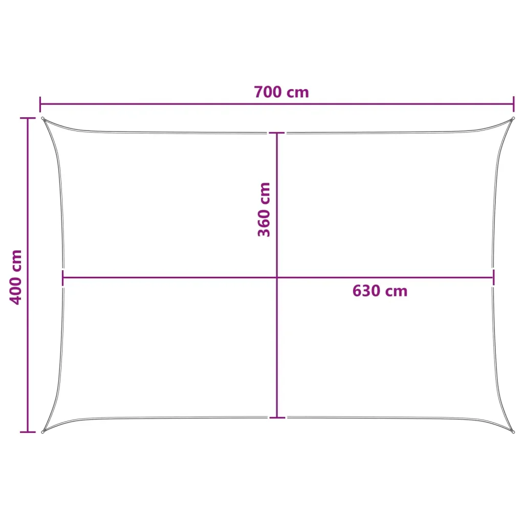 Vela Parasole | Telo Ombra | Vela da ombra Blu e Bianco 4 x 7 m HDPE - Image 8