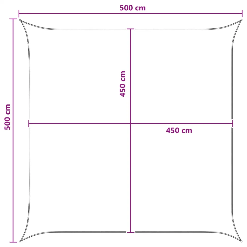 Vela Parasole | Telo Ombra | Vela da ombra Blu e Bianco 5 x 5 m HDPE - Image 8