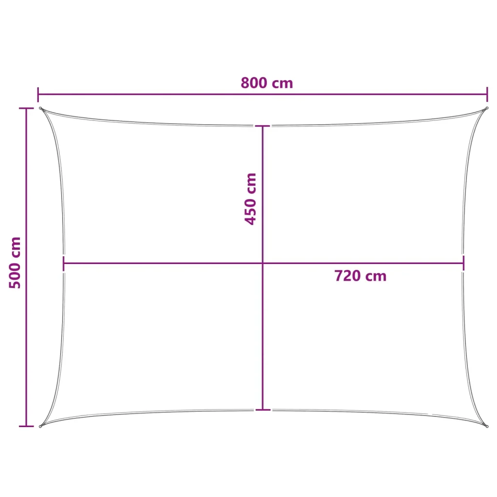 Vela Parasole | Telo Ombra | Vela da ombra Blu e Bianco 5 x 8 m HDPE - Image 8