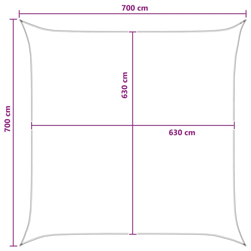 Vela Parasole | Telo Ombra | Vela da ombra Blu e Bianco 7 x 7 m HDPE - Image 8
