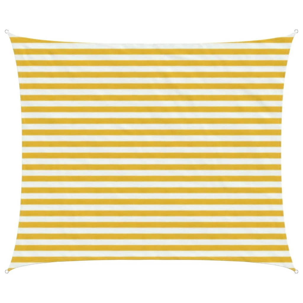 Vela Parasole | Telo Ombra | Vela da ombra Giallo e Bianco 2,5 x 3,5 m HDPE - Image 2