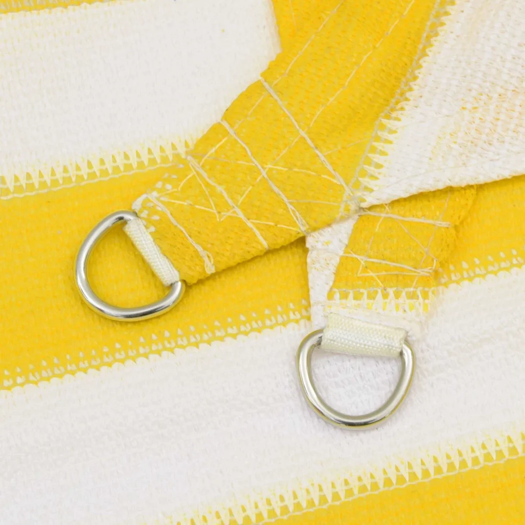 Vela Parasole | Telo Ombra | Vela da ombra Giallo e Bianco 2,5 x 3,5 m HDPE - Image 3