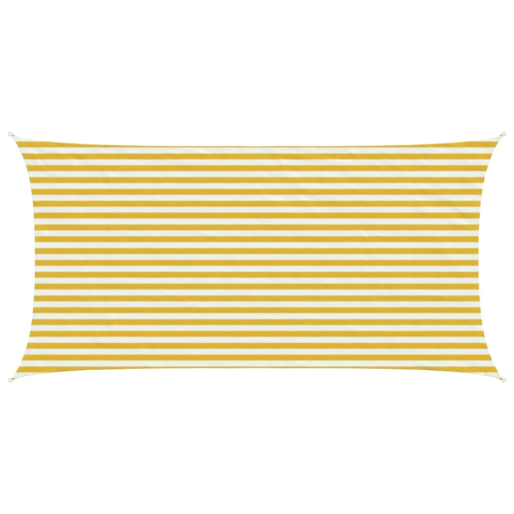 Vela Parasole | Telo Ombra | Vela da ombra Giallo e Bianco 2,5 x 4,5 m HDPE - Image 2