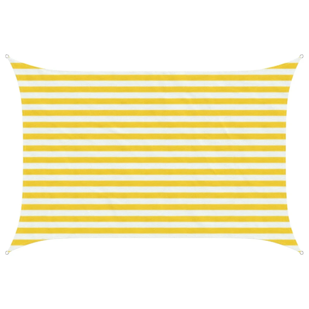 Vela Parasole | Telo Ombra | Vela da ombra Giallo e Bianco 2 x 2,5 m HDPE - Image 2