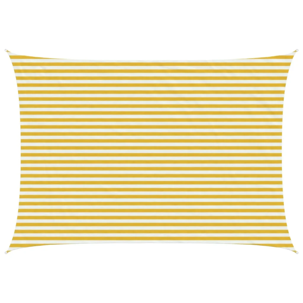 Vela Parasole | Telo Ombra | Vela da ombra Giallo e Bianco 3,5 x 5 m HDPE - Image 2