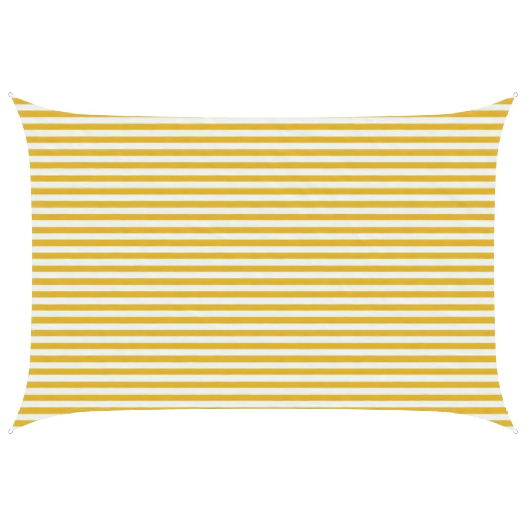Vela Parasole | Telo Ombra | Vela da ombra Giallo e Bianco 3 x 4,5 m HDPE - Image 2