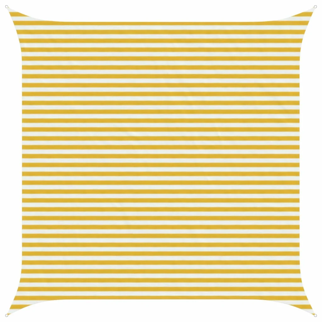 Vela Parasole | Telo Ombra | Vela da ombra Giallo e Bianco 4 x 4 m HDPE - Image 2