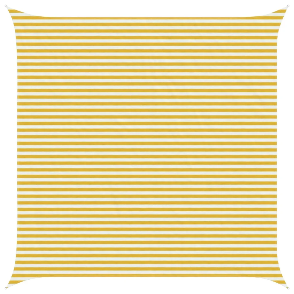 Vela Parasole | Telo Ombra | Vela da ombra Giallo e Bianco 5 x 5 m HDPE - Image 2