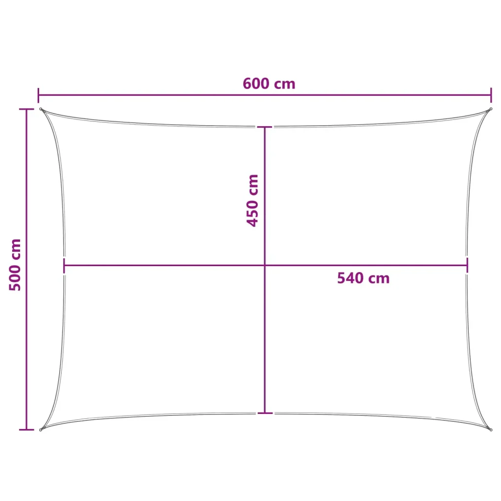 Vela Parasole | Telo Ombra | Vela da ombra Giallo e Bianco 5 x 6 m HDPE - Image 8