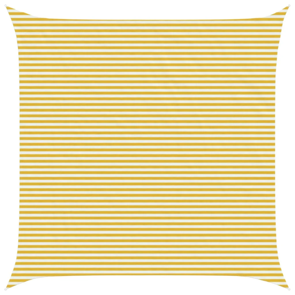 Vela Parasole | Telo Ombra | Vela da ombra Giallo e Bianco 6 x 6 m HDPE - Image 2