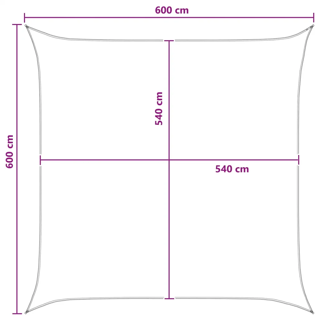 Vela Parasole | Telo Ombra | Vela da ombra Giallo e Bianco 6 x 6 m HDPE - Image 8
