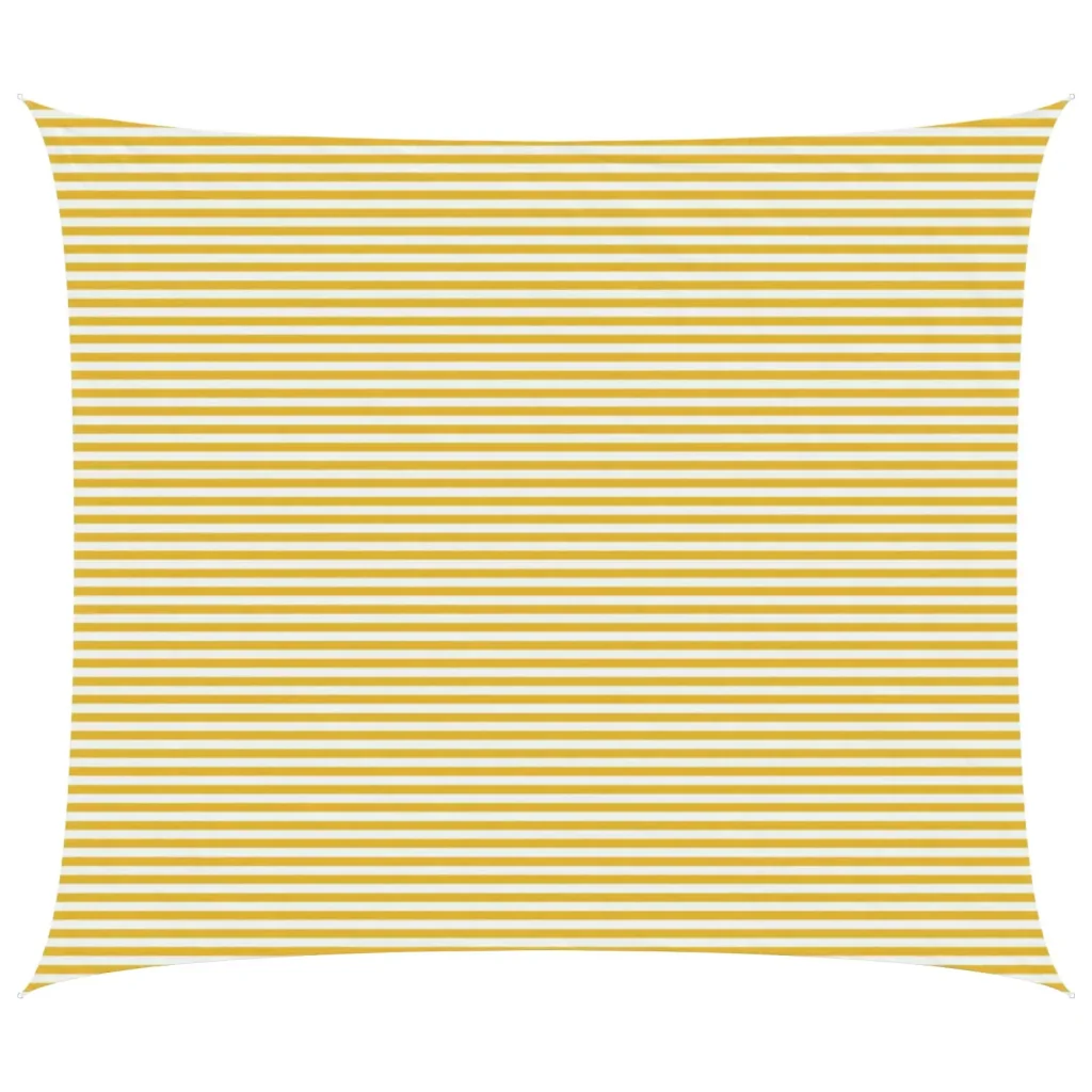 Vela Parasole | Telo Ombra | Vela da ombra Giallo e Bianco 6 x 8 m HDPE - Image 2