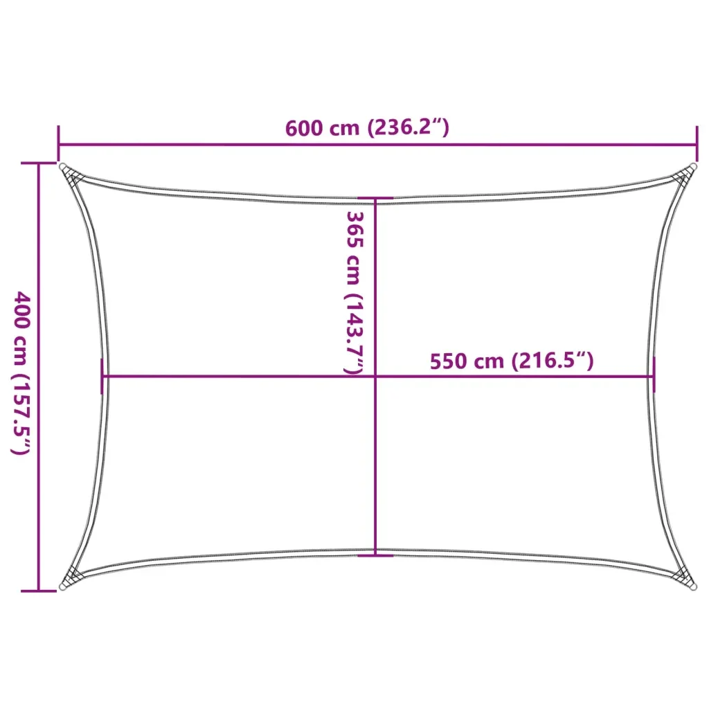 Vela Parasole | Telo Ombra | Vela da ombra Grigio Chiaro 6x4 m 100% Poliestere Oxford - Image 10
