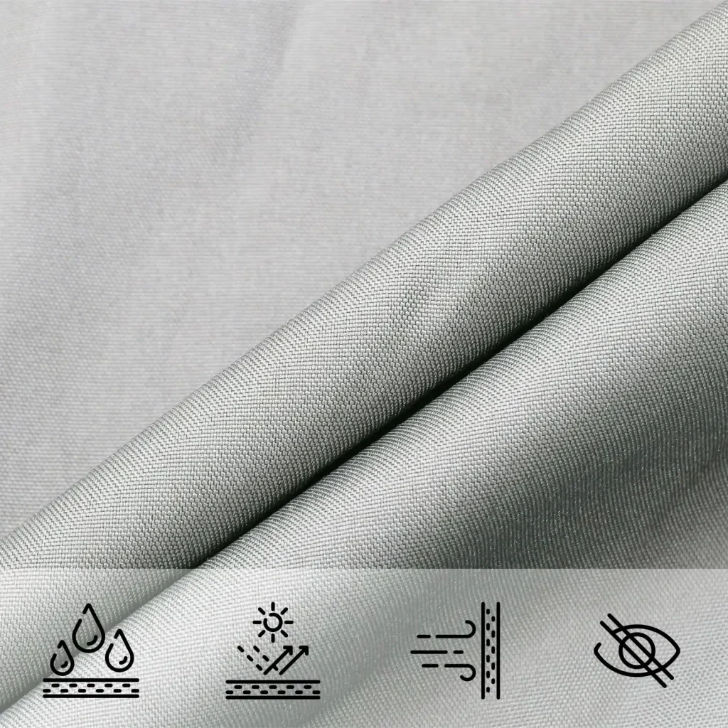 Vela Parasole | Telo Ombra | Vela da ombra Grigio Chiaro 6x4 m 100% Poliestere Oxford - Image 8